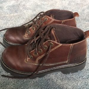 CAT leather work boot